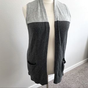 Karen Scott Vest Dark and Light Grey Large